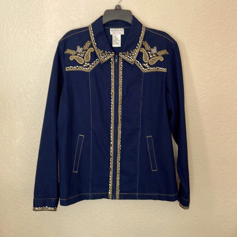Victor Costa Occasion Navy light weight large Jacket.